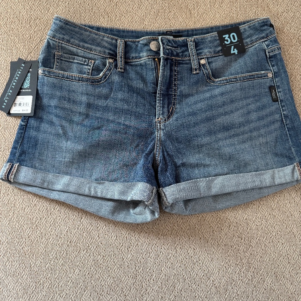 Silver brand denim shorts never worn